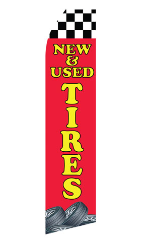 New and Used Tires Swooper Flag