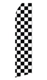 Black and White Checkered Swooper Flag
