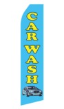 Blue Car Wash Swooper Flag