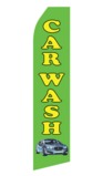 Green Car Wash Swooper Flag