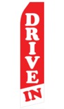 Red and White Drive In Swooper Flag