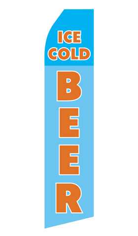 Ice Cold Beer Swooper Flag