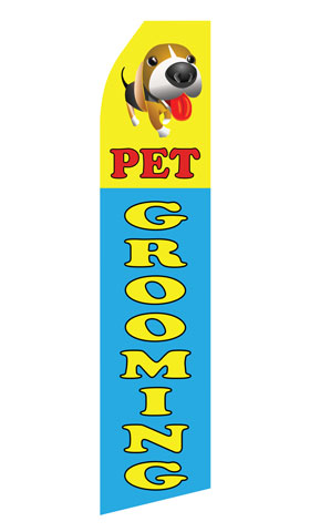 Pet Grooming Swooper Flag