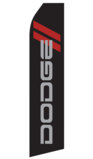 Black Dodge Logo Swooper Flag