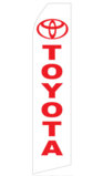 White Toyota Logo Swooper Flag