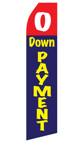 No Down Payment Swooper Flag