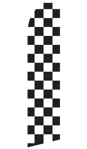 Black and White Checkered Swooper Flag