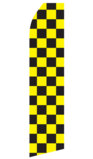 Black and Yellow Checkered Swooper Flag
