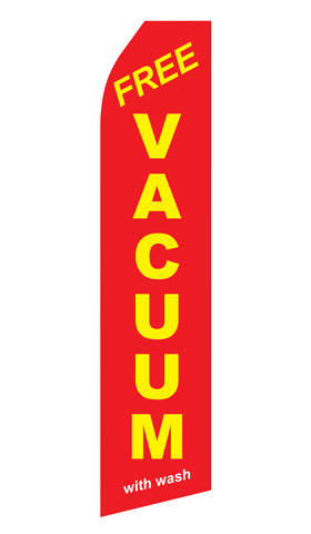 Red Free Vacuum With Wash Swooper Flag