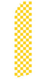 Yellow and White Checkered Swooper Flag
