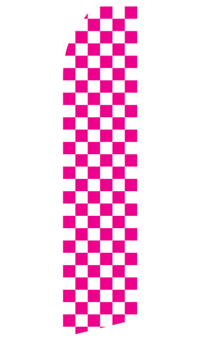 Magenta and White Checkered Swooper Flag