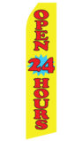 Yellow Open 24 Hours Swooper Flag
