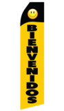 Black Yellow Bienvenidos Swooper Flag