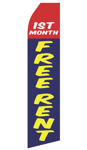 First Month Free Rent Swooper Flag