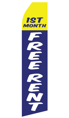 First Month Free Rent Swooper Flag