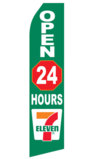 7-11 Open 24 Hours Logo Swooper Flag