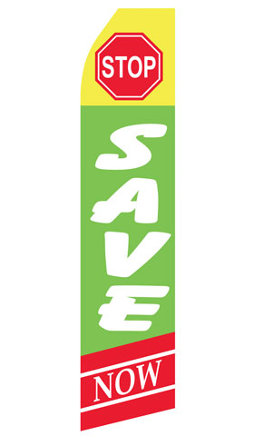 Stop Save Here Swooper Flag