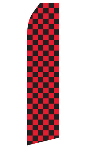 Red and Black Checkered Swooper Flag