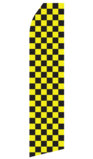 Yellow and Black Checkered Swooper Flag