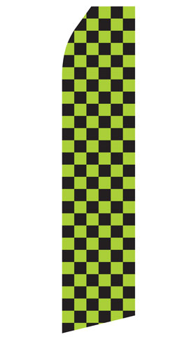 Green and Black Checkered Swooper Flag