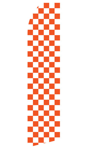 Orange Checkered Swooper Flag
