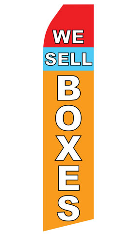 We Sell Boxes Swooper Flag