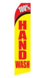 100% Hand Wash Swooper Flag