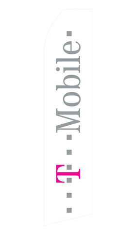 White T-Mobile Logo Swooper Flag