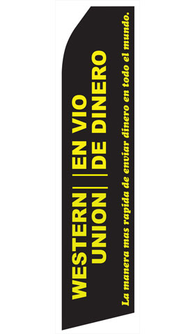 Western Union En Vio De Dinero Swooper Flag