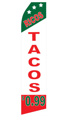Ricos Tacos Swooper Flag