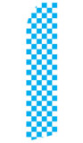 Blue and White Checkered Swooper Flag